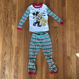 Disney Store Mickey Christmas boys pajamas, size 5